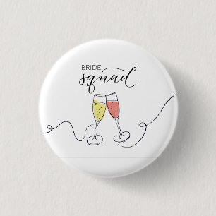 Bride Squad Champagne Toast Party Button
