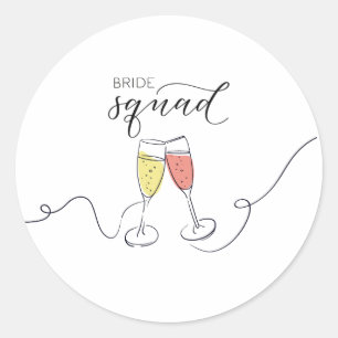 Bride Squad Champagne Toast sticker