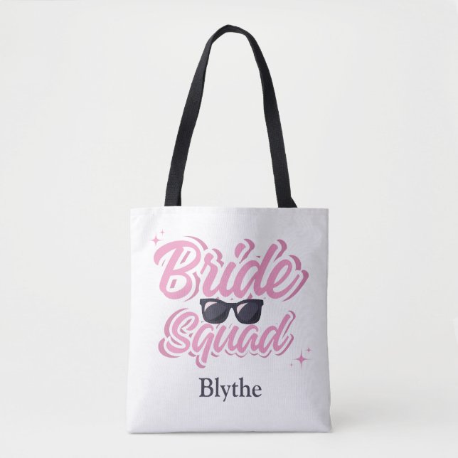 Bride Squad Custom Tote Bag for Bridesmaids (Front)