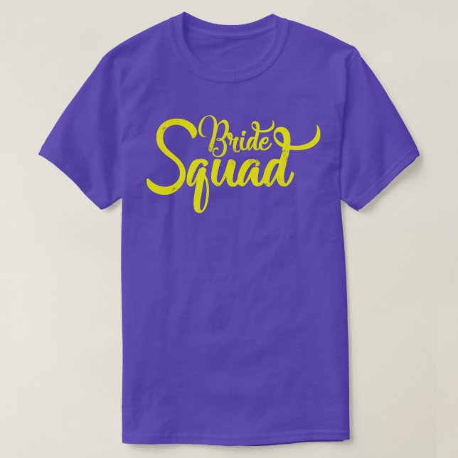 Bride Squad Cute Bachelorette Wedding Group Party T-Shirt (Design Front)