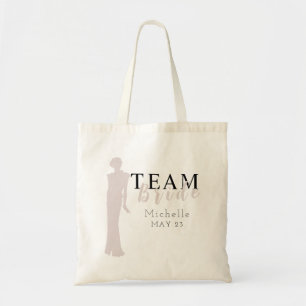 Bride Squad Editable Color Bridal Party Tote Bag