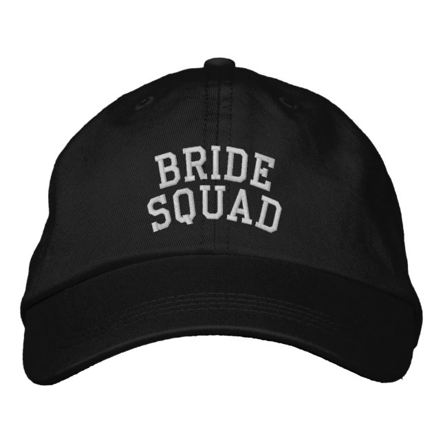 Bride Squad Embroidered Bachelorette Party Hat (Front)