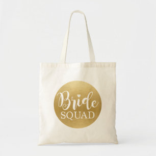 Bride Squad Gold Bag Canvas Bridal Girls Gift