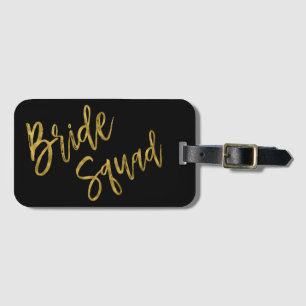 Bride Squad Gold Foil Luggage Bag Tag