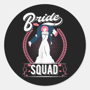 Bride Squad Groom Game Is Over Bachelor Party Classic Round Sticker