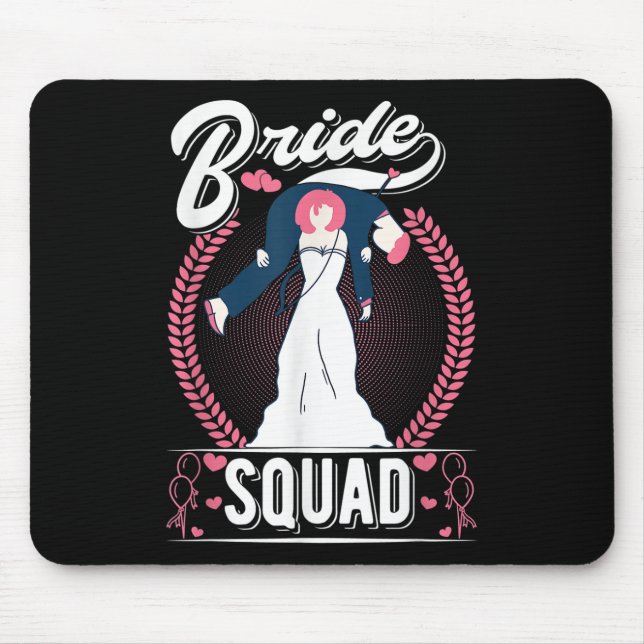 Bride Squad Groom Game Is Over Bachelor Party  Mouse Mat (Front)