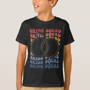 Bride Squad Groovy Bridal Party Bridesmaid T-Shirt