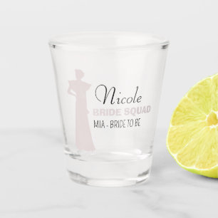 Bride Squad   Hot Pink Bachelorette Bridesmaid Sho Shot Glass