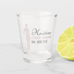 Bride Squad   Hot Pink Bachelorette Bridesmaid Sho Shot Glass