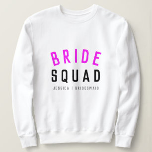 Bride Squad   Hot Pink Bachelorette Bridesmaid Sweatshirt