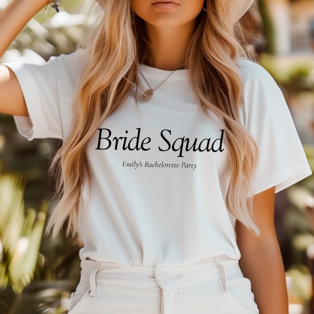 Bride Squad Modern Bachelorette Tri-Blend Shirt (Creator Uploaded)