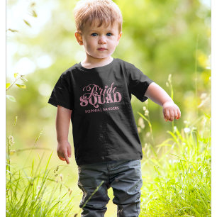 Bride Squad Modern Bright Pink Baby T-Shirt
