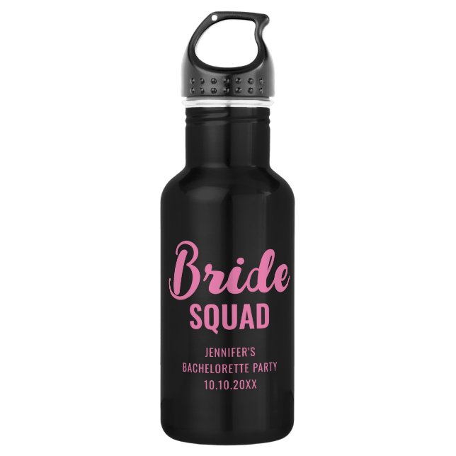 Bride Squad Name Bachelorette Party Bridal Shower 532 Ml Water Bottle (Front)