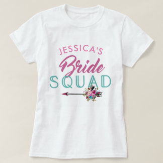 Bride Squad Personalised Party Bridesmaids Tops