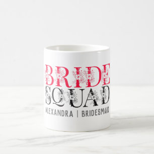 Bride Squad   Pink Bachelorette Party Bridesmaid Coffee Mug