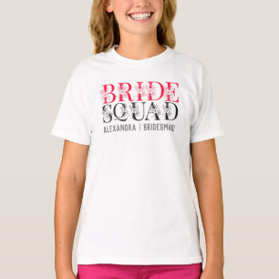 Bride Squad   Pink Bachelorette Party Bridesmaid T-Shirt