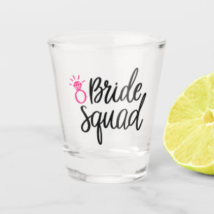 Bride Squad Pink Ring Shot Glass