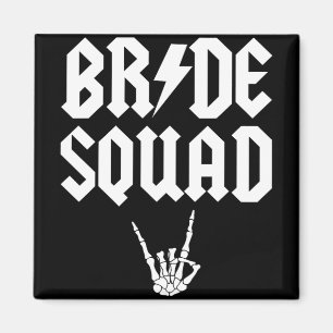 Bride Squad Rock N Roll Gothic Halloween Bachelore Magnet