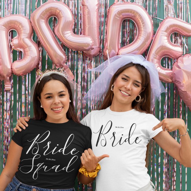 Bride Squad Shirt With Date (Creator Uploaded)