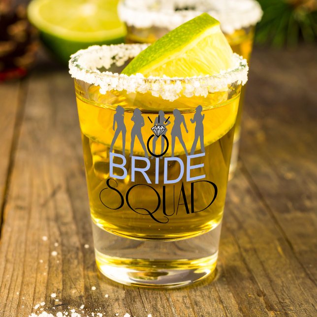 Bride Squad Silhouettes Black Blue ID252 Shot Glass (Creator Uploaded)