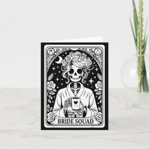 Bride Squad Skeleton Wedding Bachelorette Gothic Card