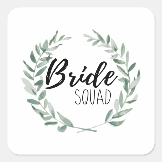 Bride Squad Square Sticker (Front)