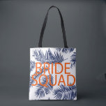 Bride Squad Tropical Blue Tote Bag<br><div class="desc">Tropical blue ,  perfect for a bride that has caribbean vibes.</div>