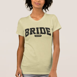 Bride Squad Varsity Typography Bachelorette Party T-Shirt