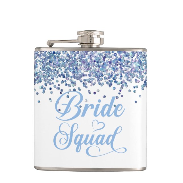 Bride Squad Vinyl Wrapped Flask (Front)