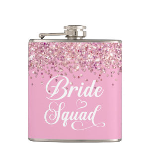 Bride Squad Vinyl Wrapped Flask