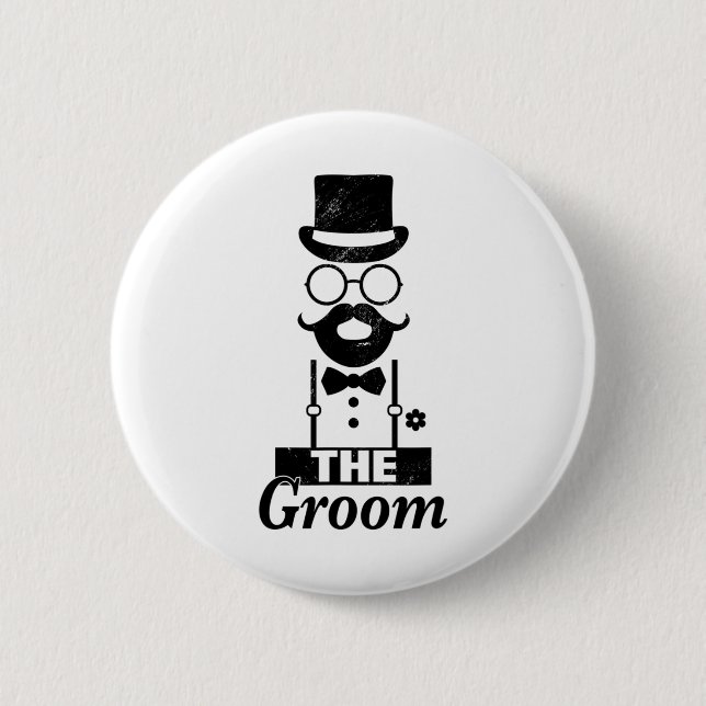 Bride Squat Groom Bachelor Party  6 Cm Round Badge (Front)