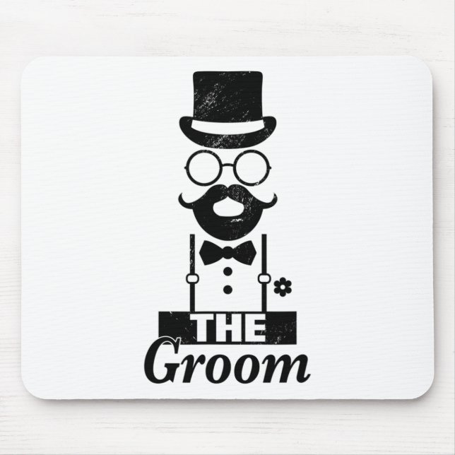 Bride Squat Groom Bachelor Party  Mouse Mat (Front)