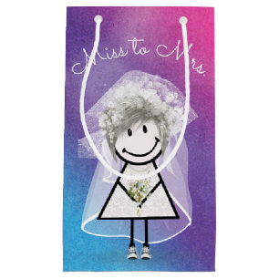 Bride Stick Girl In Sneakers  Small Gift Bag