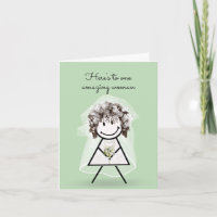 Bride Stick Girl with Bridal Bouquet