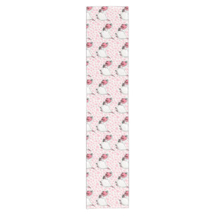 Bride T-Rex Dinosaur Hearts Wedding Bachelorette Short Table Runner