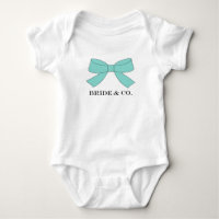 BRIDE Teal Blue Bow Tutu Shower Party