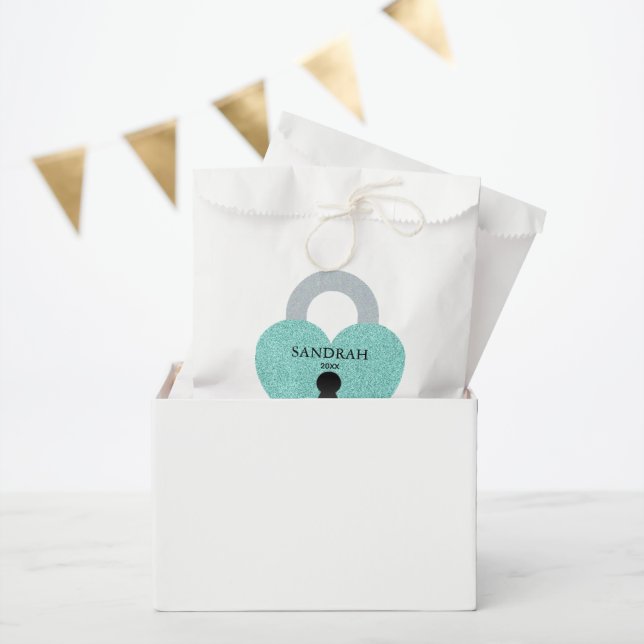BRIDE Teal Blue Celebration Shower Party Favour Bags (Party)