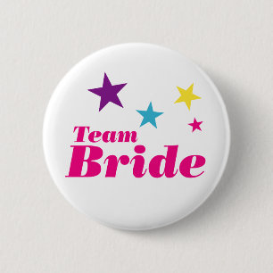 Bride team 6 cm round badge