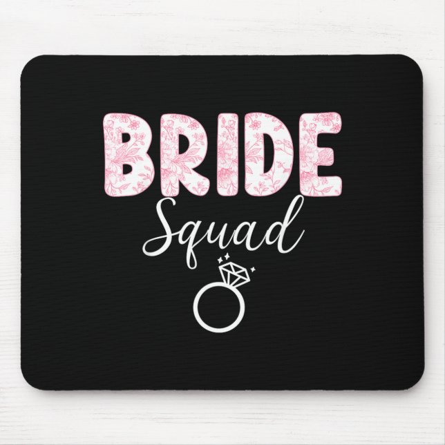Bride Team Bachelorette Party Coquette Bow Mouse Mat (Front)