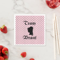Bride Team Text with Pink Dots