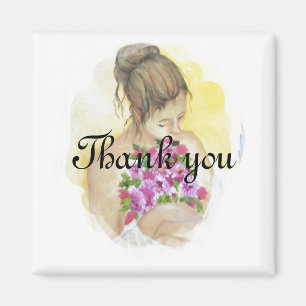 BRIDE  thank you wedding favour Magnet