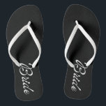 Bride Themed Wedding Thongs/flip flps Flip Flops<br><div class="desc">Cute Shoes/Footwear for the ultimate barefoot wedding. Thongs available for all the wedding party in this design. Thong style, easy slip-on design Choose between 2 different footbeds and 4 different strap colors Similar to Havaianas® 100% rubber makes sandals both heavyweight and durable Cushioned footbed with textured rice pattern provides all...</div>