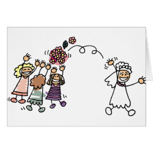 Bride Throws Bouquet At Wedding Recption