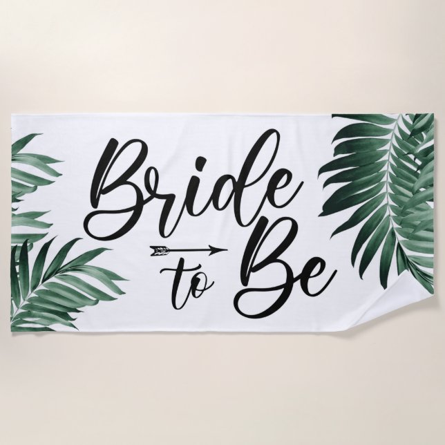 bride to be, bachelorette, personalised beach  beach towel (Front)