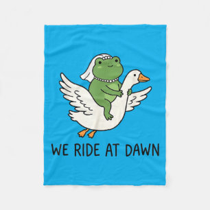 Bride To Be Bachelorette Wedding Frog Meme Rides Fleece Blanket