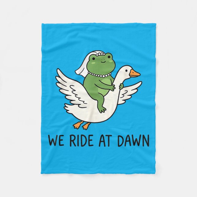 Bride To Be Bachelorette Wedding Frog Meme Rides Fleece Blanket (Front)