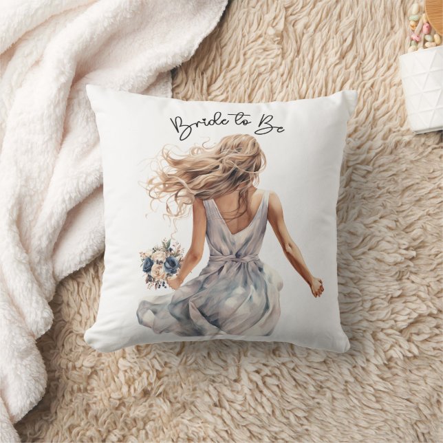 Bride To Be Beautiful Bride Watercolor Arto Cushion (Blanket)