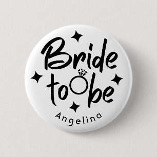 Bride to be Bridal Shower 6 Cm Round Badge