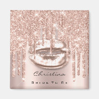 Bride To Be Bridal Shower Kiss Lips Glitter Rose