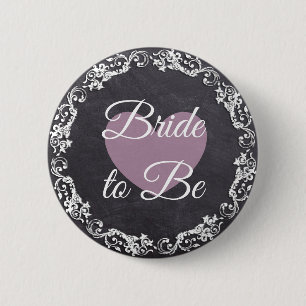 Bride to Be Chalkboard Style Bachelorette Party 6 Cm Round Badge